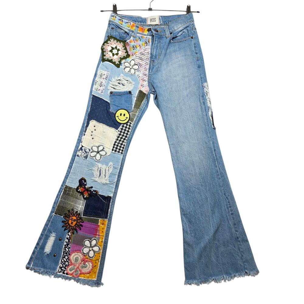BDG Urban Outfitters Flare Patchwork Jeans Size 25